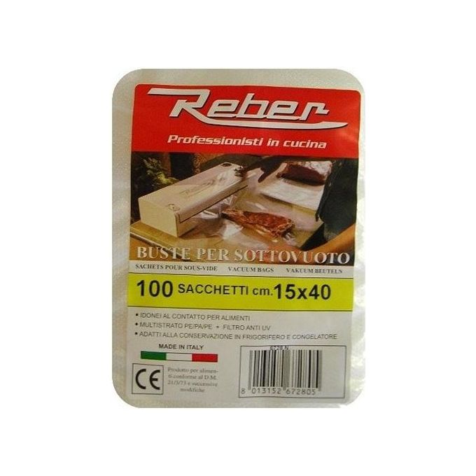 Reber S.R.L. Buste Sottovuoto Cm.15X40 100Pz-6728N