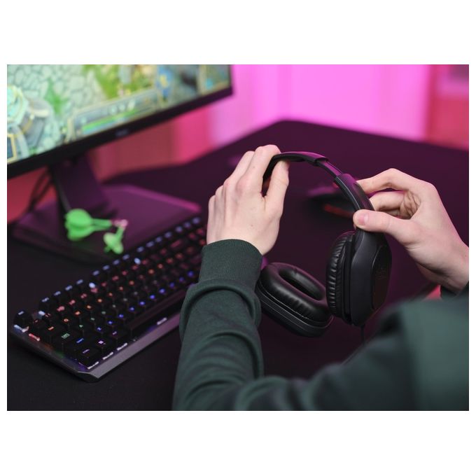 Trust GXT 415 Zirox Auricolare Cablato a Padiglione da Gaming Nero
