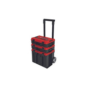 Einhell 4540015 E-Case Tower Custodia attrezzi Polipropilene resistente al caldo e splash resistant (41.5x27.3x32 cm) colore Nero Rosso