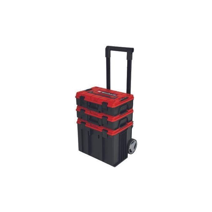 Einhell 4540015 E-Case Tower Custodia attrezzi Polipropilene resistente al caldo e splash resistant (41.5x27.3x32 cm) colore Nero Rosso
