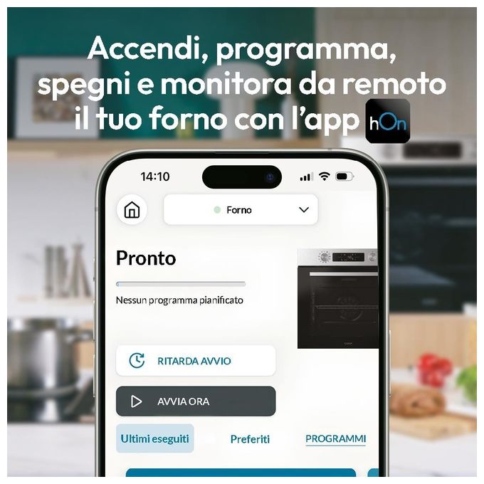 Candy CA6 N3B1HTX Bake 800 Forno da incasso Elettrico Ventilato 78 L Classe A++ 12 Funzioni AirFry Wi-Fi (59,5x59,5x56,8 cm) colore Inox
