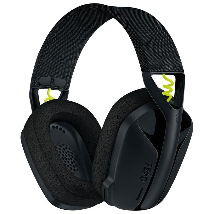 Logitech G G435 Cuffie Gaming Wireless LIGHTSPEED Bluetooth Over Ear Microfono Integrato Beamforming 18h colore Nero Giallo