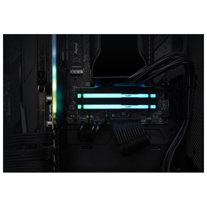 Kingston KF556C36BBEAK2-32 FURY Beast Memoria RAM DDR5 32 GB 2x16 GB 5600 MT-s CL36 RGB Intel XMP AMD EXPO colore Nero