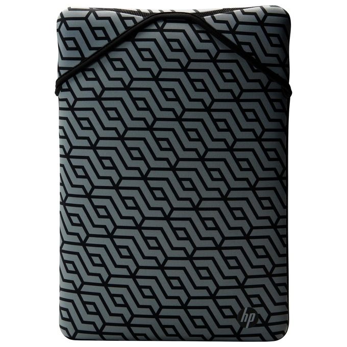 HP Protective Reversibile Sleeve per Notebook fino a 15.6'' Design Reversibile Geometrico-Nero