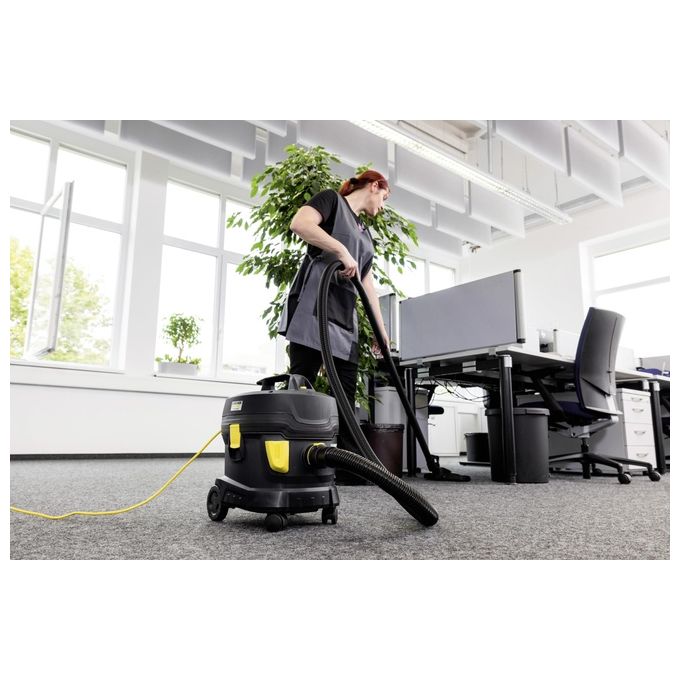Kärcher T111CLASSICHEPA Aspirapolvere a Cilindro con Sacco HEPA 14 11 L 850 W 61 dB colore Nero Giallo