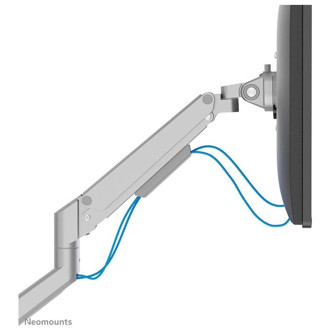 Neomounts DS70-250SL1 Braccio per Monitor 17-35'' Regolazione Altezza a Molla a Gas Rotazione 360° Inclinazione -45° a 45° colore Argento