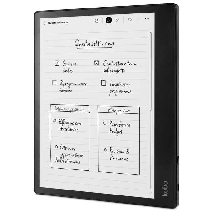 Kobo N605-KU-BK-K-BU Elipsa 2E eReader Touch 10,3'' E Ink 32 GB Wi-Fi Bluetooth Stylus 2 inclusa colore Nero