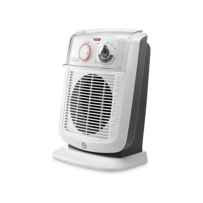 De Longhi HBC3052T Caldobagno Termoventilatore 2200W 3 Livelli di Potenza Timer 24h IP21 Antigelo colore Bianco