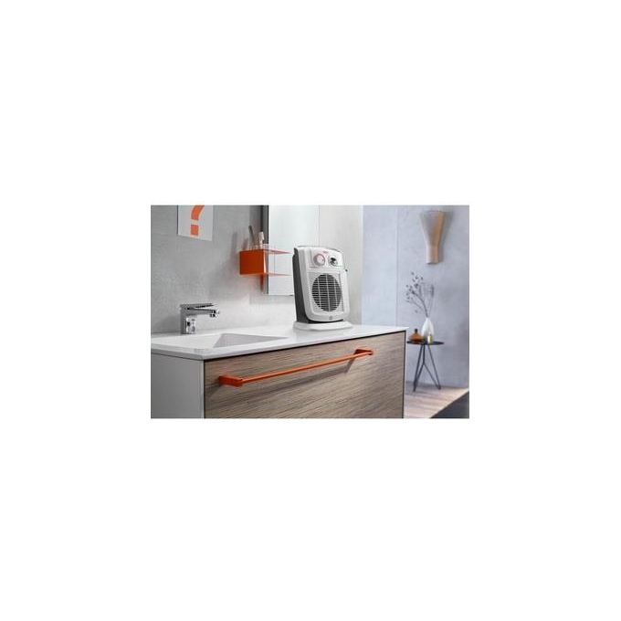 De Longhi HBC3052T Caldobagno Termoventilatore 2200W 3 Livelli di Potenza Timer 24h IP21 Antigelo colore Bianco