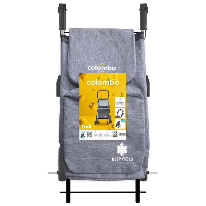 Colombo New Scal CRA006 Troll Carrello Portaspesa 60 L 35 Kg tasca termica pieghevole colore Grigio