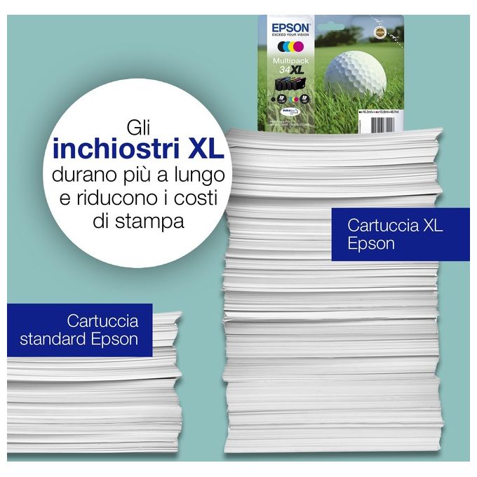 Epson Cartucca Ink-jet 34xl pallina da Golf Ciano per Wf-3720dwf