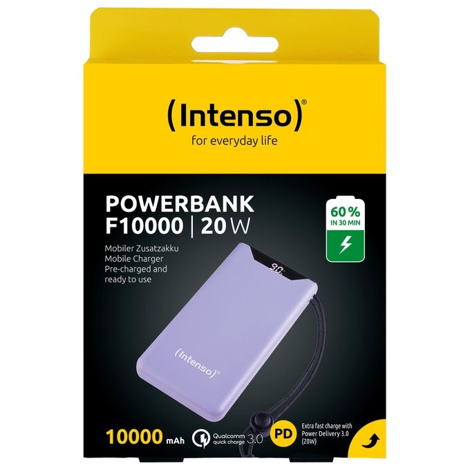 Intenso Powerbank F10000 Lilla 10000 mAh con USB-C a Tipo C