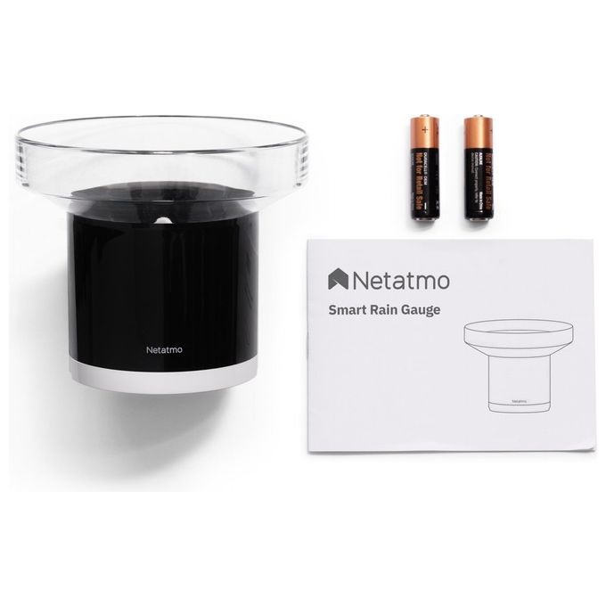 Netatmo NBU-NWS-NRG-EU Stazione Meteo Intelligente con Pluviometro Wi-Fi temperatura umidita' qualita' aria pressione barometrica colore Argento