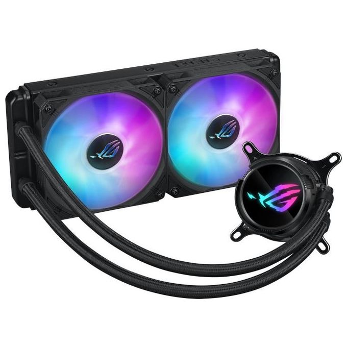 ASUS 90RC00S1-M0UAY0 ROG Strix LC III Kit di raffreddamento a liquido per CPU 240 mm con display LCD e illuminazione ARGB colore Nero