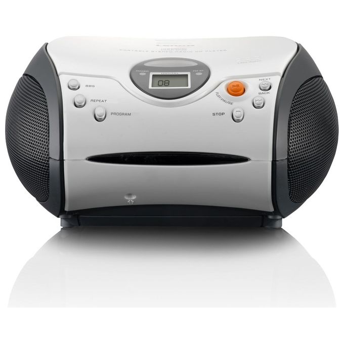 Lenco SCD-24 Stereo Boombox Radio FM Cd-Player Bianco