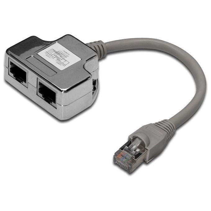 Digitus sdoppiatore schermato per cat. 5e per 2 linee rj45 (dn-93904)