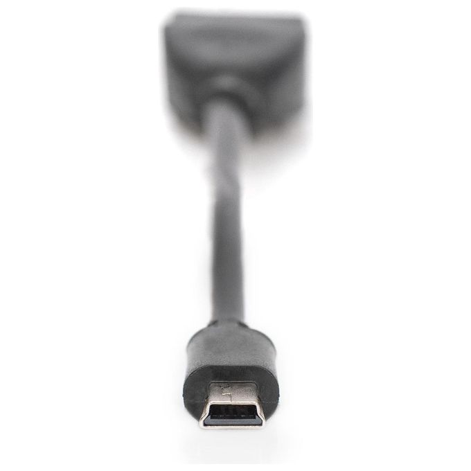 Digitus cavo adattatore usb 2.0 otg, connettori mini usb ''b'' maschio - usb ''a'' femmina, 20 cm