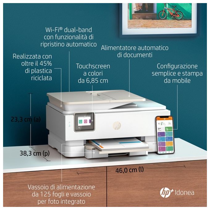 [ComeNuovo] HP ENVY 7920e Stampante Multifunzione Getto Termico d'Inchiostro A4 4800x1200 Dpi 15 Ppm Wi-fi