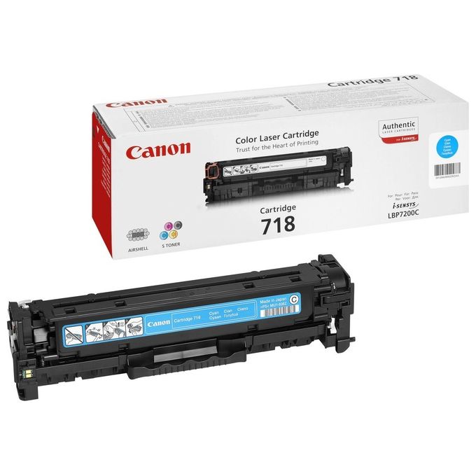 Canon Toner 718 C Ciano 2900 Pagine Lbp7200cdn, 8330cdn, Mf8350cdn