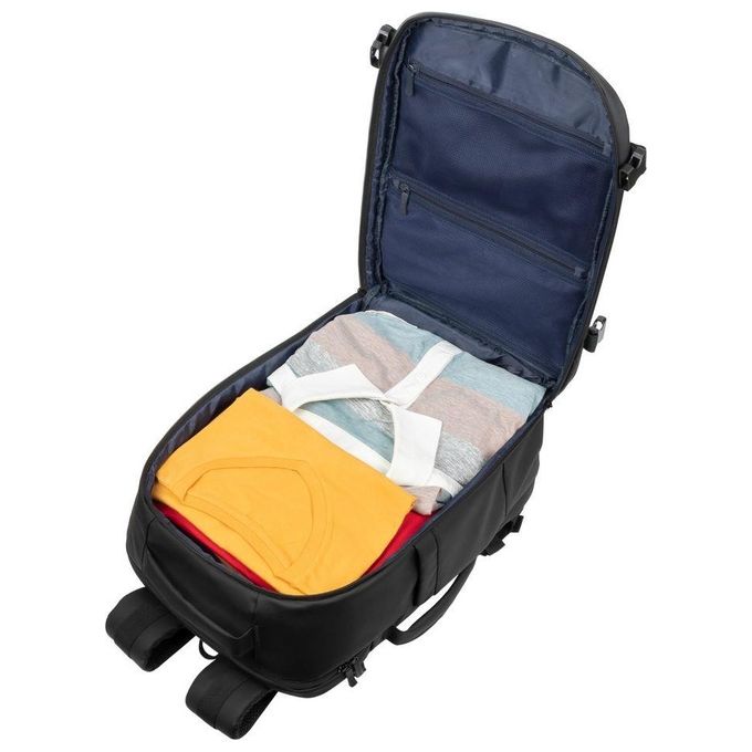 Rivacase 8465 Tegel Zaino da Viaggio per Notebook fino a 17,3'' con Scomparto Imbottito e Materiale ECO-FRIENDLY RPET colore Nero