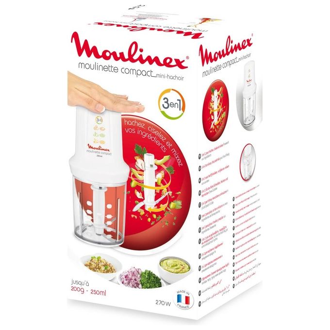 Moulinex DJ300110 Moulinette Compact Tritatutto 270W Bianco