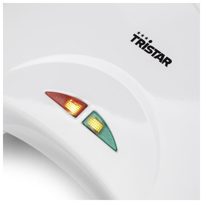 Tristar SA-3050 Tostiera 750W Spegnimento Automatico Coperchio con Blocco di Sicurezza Bianco