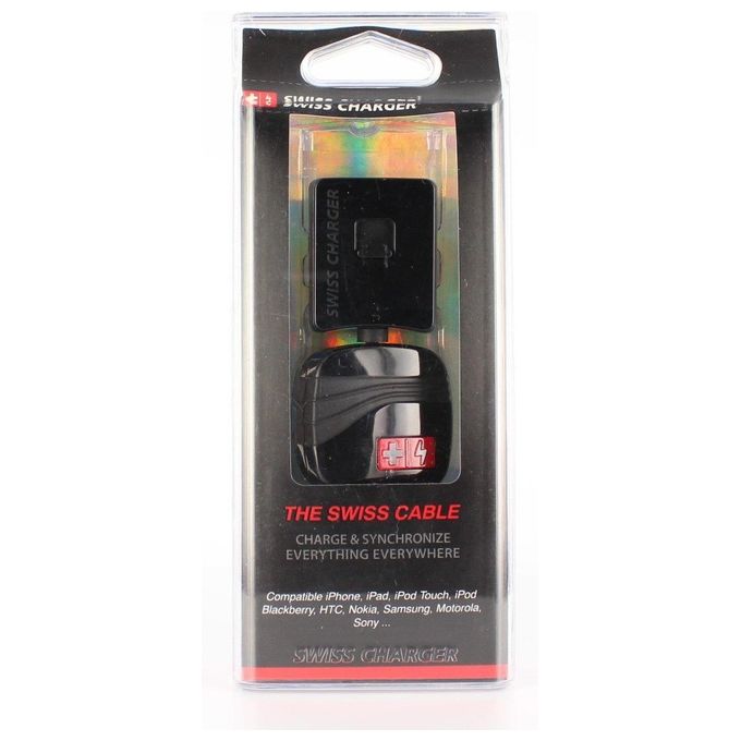 Swiss charger Cavo Ipod e Iphone Retrattile Cable 3-in-1 Micro Usb Mini Usb e 30pin
