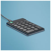 R Go Tools RGOCONMWDBL Tastierino Numerico USB Ergonomico Ultra Sottile con Indicatore di Pausa LED Colore Nero