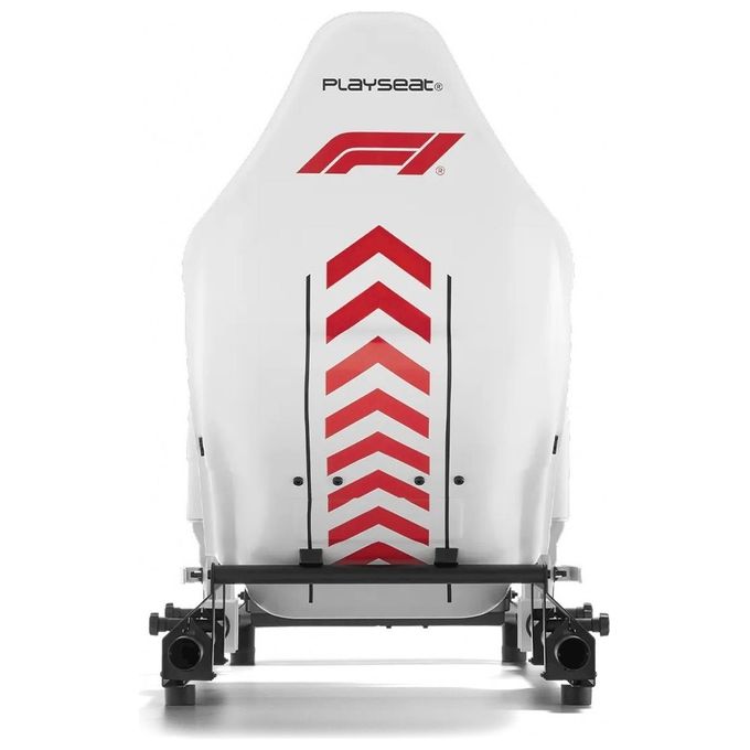 PLAYSEAT FO.00334 Formula Instinct Sedia da gaming universale con seduta imbottita in ecopelle regolabile per utenti fino a 163 Kg colore Nero Bianco