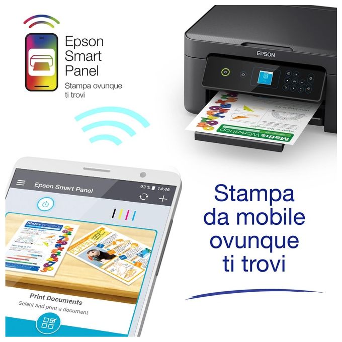 Epson C11CK66404 Expression Home XP-3205 Stampante Multifunzione Inkjet A4 5760x1440 DPI 10 ppm Wi-Fi Display LCD colore Nero