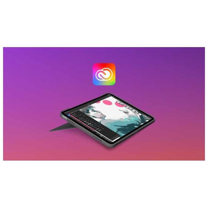 Logitech 920-012633 Combo Touch Custodia con Tastiera per iPad Air 11'' QWERTY Italiano Smart Connector Trackpad Retroilluminata colore Grigio