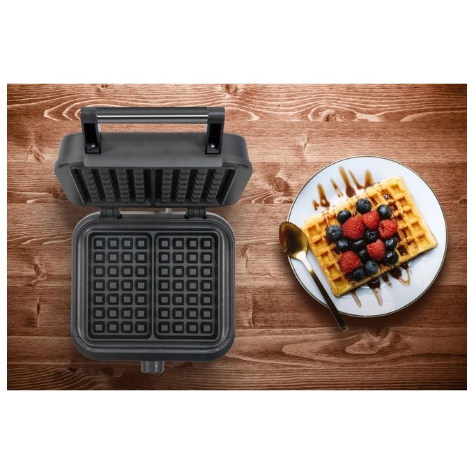 Unold 48275 Piastra per Waffle 2 Waffle 1500 W Rivestimento Antiaderente Termostato Regolabile colore Nero