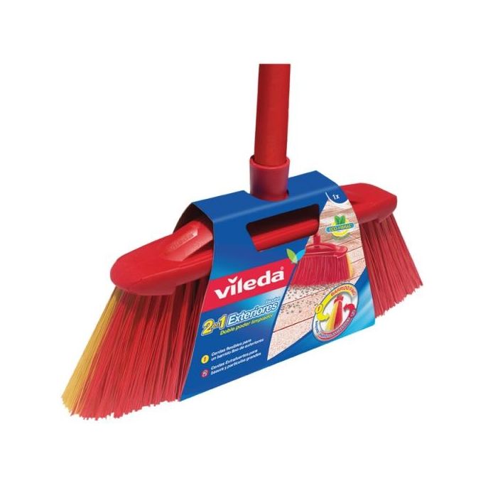 Vileda Scopa per Esterni Fibre 2in1 Fibre Forti