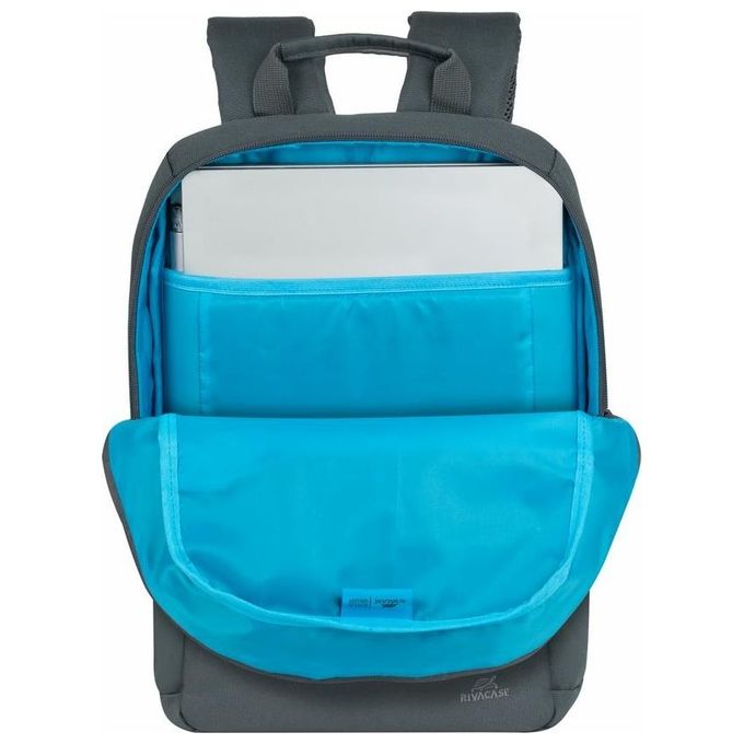 Rivacase 8265DG Collezione Ulsan Zaino per Laptop 15.6'' Poliestere Resistente all'Acqua Tasca Imbottita in Neoprene Colore Grigio Scuro
