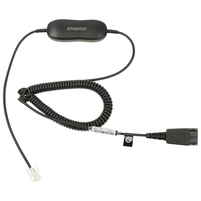 Jabra Smart Cord Cavo per cuffie disconnessione rapida RJ-10 2 m per Jabra GN 2100, GN 2200, GN 2250