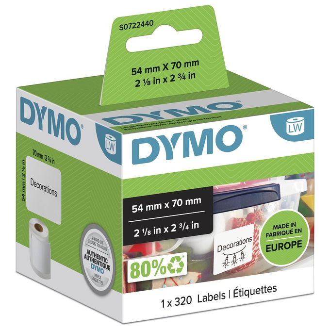 Dymo Cf320 etichette Labelwriter 54x70mm Bianco