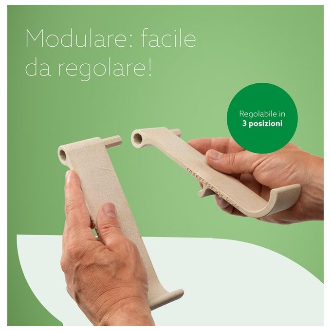 R Go Tools RGOTPW Treepod Supporto per Laptop e Tablet 10-22'' Regolabile in Altezza Materiale Bio-Based colore Naturale
