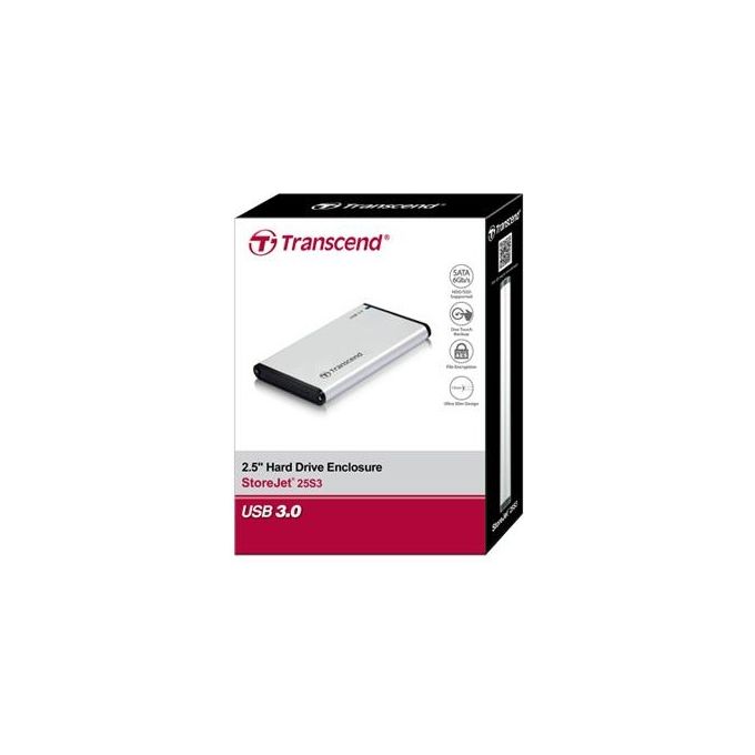 Transcend StoreJet 25S3 Custodia per Hard Disk-SSD Usb 3.1 Gen 1