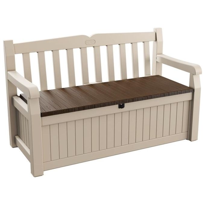 Keter Cassapanca Eden Bench in Resina Beige 140x60x84h 265 Litri