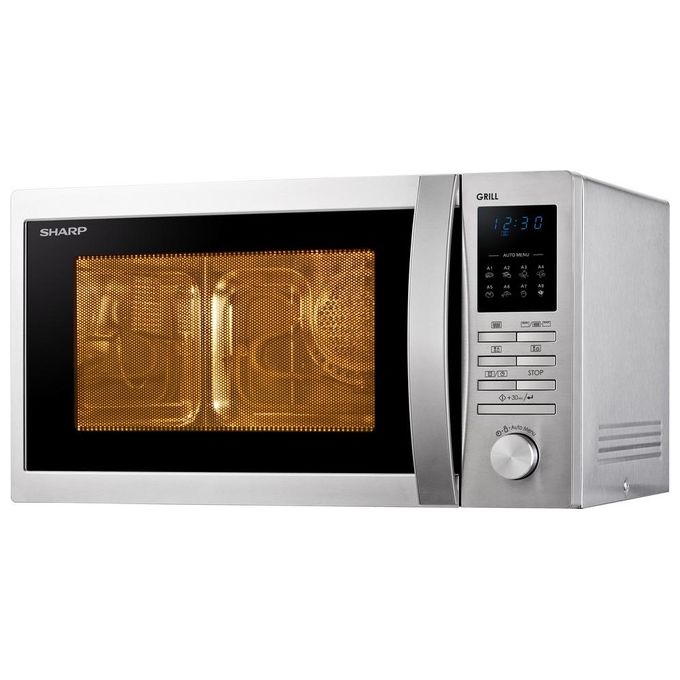 Sharp R722STWE Forno a Microonde Capacita' 25 Litri Potenza 900 W 8 Programmi Display Digitale Acciaio Inox