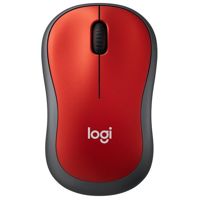 Logitech Mouse Wireless Mouse M185 rosso