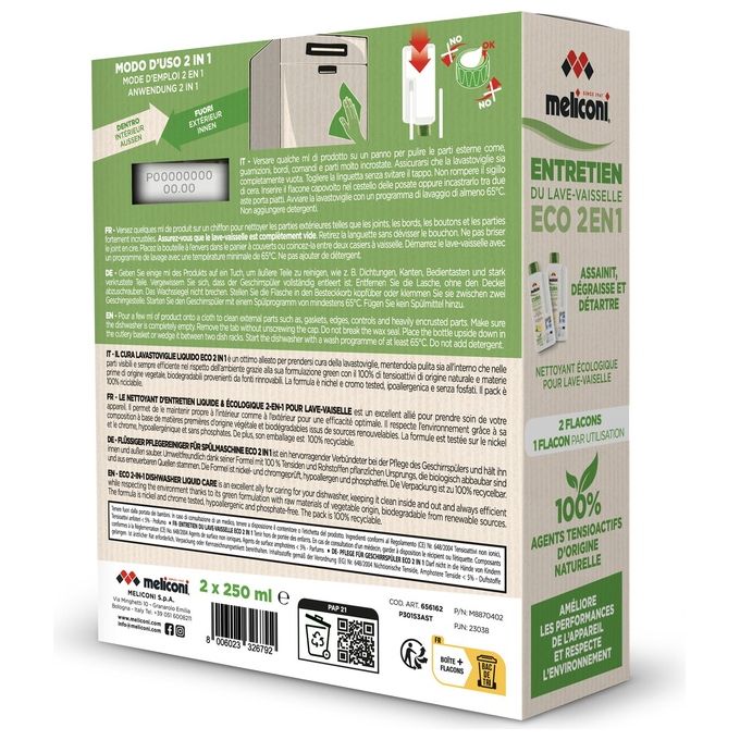 Meliconi Cura Lavastoviglie Liquido Eco 2 in1