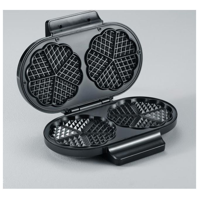 Severin WA 2106 Macchina per Waffle Doppia 1200W rivestimento antiaderente colore Nero