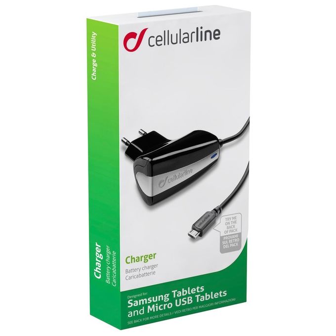 Cellular Line Caricabatterie Micro Usb per Tablet Nero