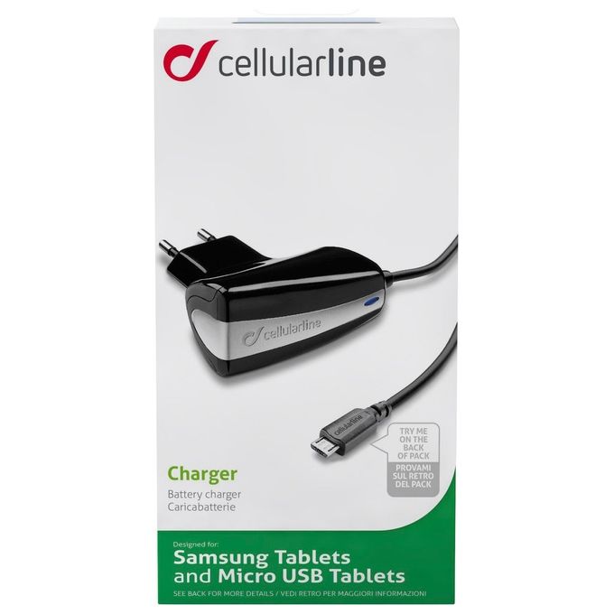 Cellular Line Caricabatterie Micro Usb per Tablet Nero