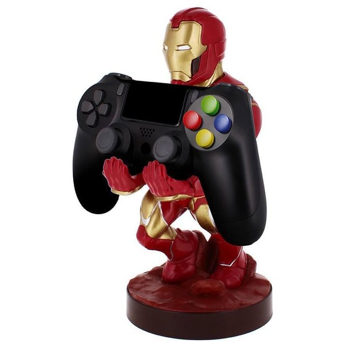 Exquisite Gaming EXGMER-2924 Cable Guys Marvel Comics Iron Man Supporto Controller e Smartphone 20 cm colore Rosso Oro