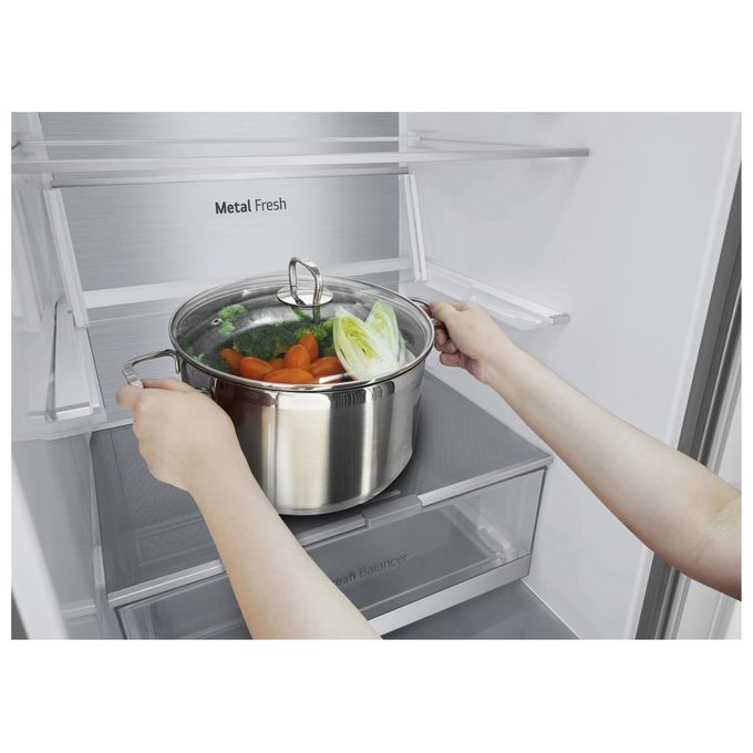 LG GBV7280BMB Frigorifero Combinato 387 L 203 cm Classe B 33 dB Total No Frost Door Cooling colore Acciaio inox