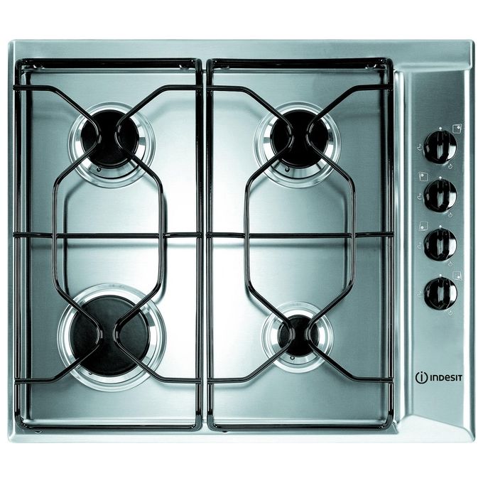 Indesit PAA642IXIWE1 Piano cottura Gas 58 cm 4 fuochi da incasso accensione elettronica sicurezza fiamma colore Inox