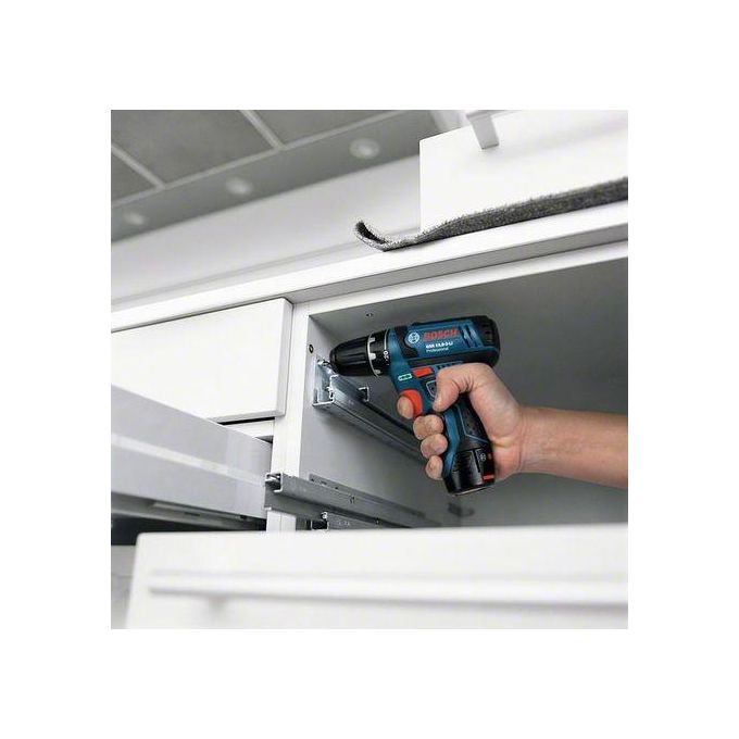 Bosch GSB 12V-15 Trapano Avvitatore a Percussione Nero-Blu-Rosso (Batteria Non Inclusa)