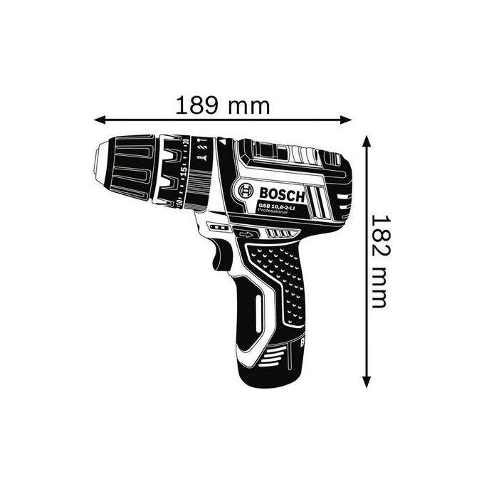 Bosch GSB 12V-15 Trapano Avvitatore a Percussione Nero-Blu-Rosso (Batteria Non Inclusa)